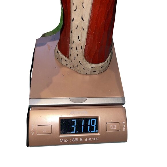 Vintage Santa Claus Tree And Axe Folk Art Style Hand Carved Collectible Wooden - Picture 6 of 12